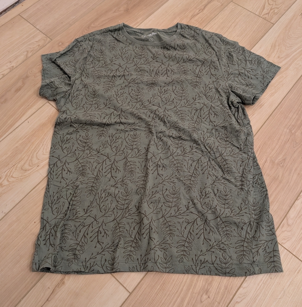 Green Leaf Pattern T-Shirt By Goodfellow & Co (Target)